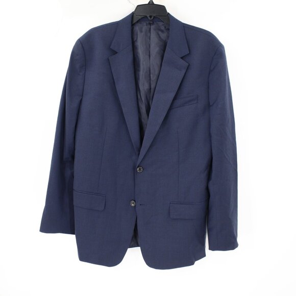 Bonobos sport coat men's 44L slim fit blue single breasted two button wool blend